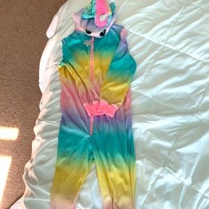 Kids rainbow pajama onesie